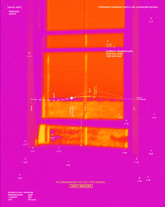 GIF of thermal imaging window in pink and orange.