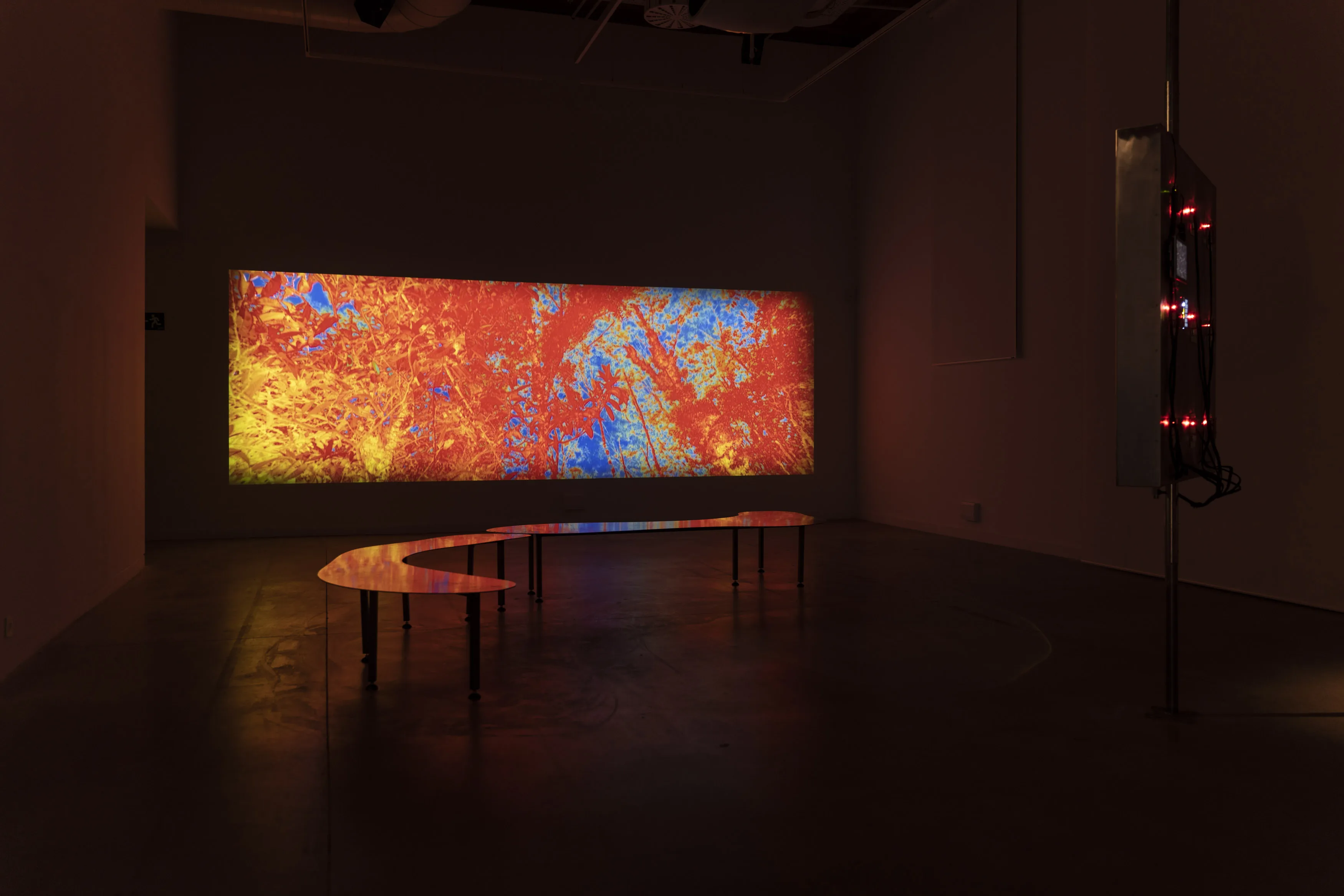 An installation view of an abstract