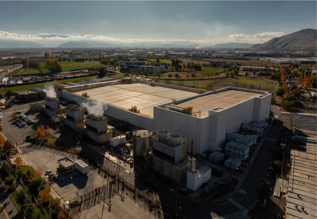 An aerial view of a data center facility in Chile.