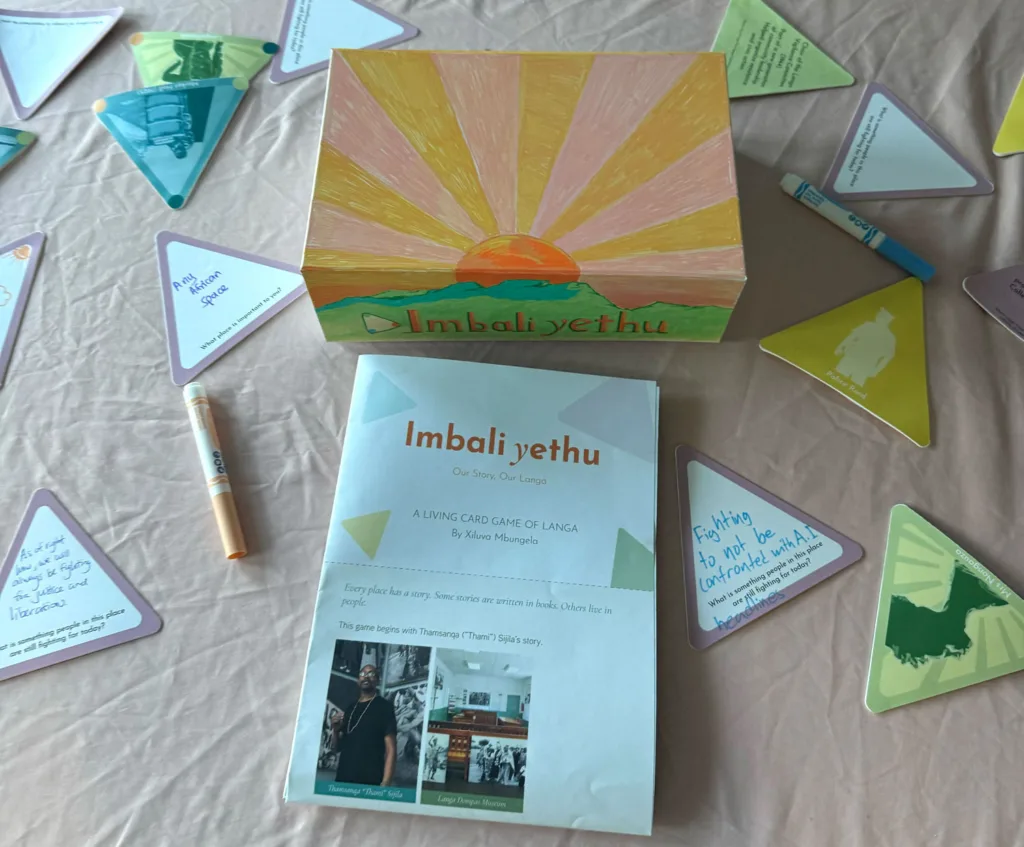 Card game box with cards and markers.